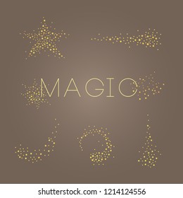 Set of useful magical glitter effect
