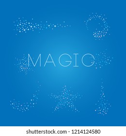 Set of useful magical glitter effect
