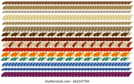 Set of useful rope pattern brushes