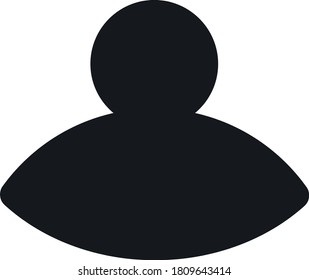 Set user avatar icon, button, profile symbol, flat person icon