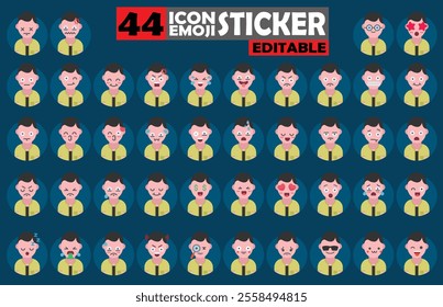 Set of user avatar Referee Emoji Sticker Icon Set – Expressive Cartoon Faces Referee for Social Media, Apps, and Creative Designs