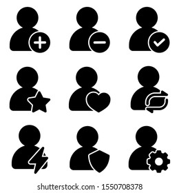 
Set of User icon. symbol of business people with trendy flat style icon for web site design, logo, app, UI isolated on white background. vector illustration eps 10