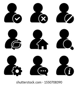 
Set of User icon. symbol of business people with trendy flat style icon for web site design, logo, app, UI isolated on white background. vector illustration eps 10