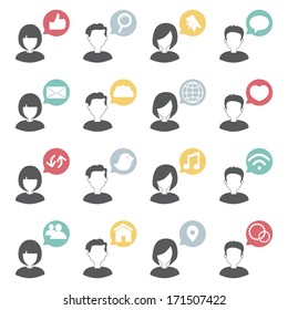 set of user icons