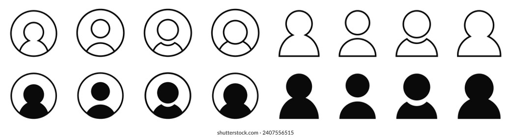 Un conjunto de iconos de usuario. Avatares de personas. Vector