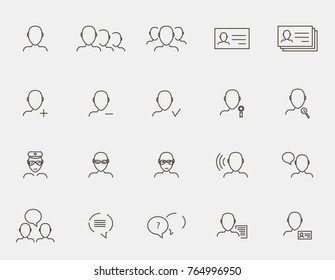 set of user icons, business