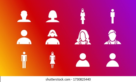 set of user icons.Modern icons collection.vector design
