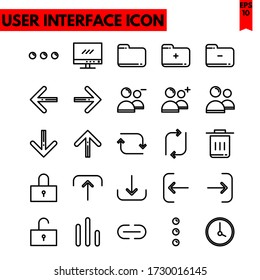 Set of user interface icon, user interface, business