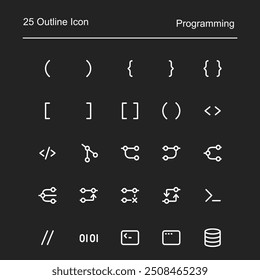 set of user interface icon design, with white lines and various shapes