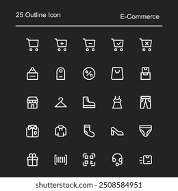 set of user interface icon design, with white lines and various shapes