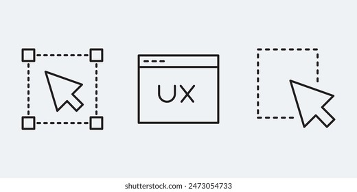 set user interface icon vector design