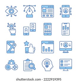 Set of user interface icons, web design, user interface, mobile, computer and other projects.