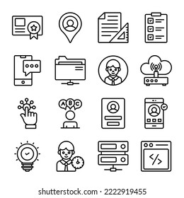 Set of user interface icons, web design, user interface, mobile, computer and other projects.