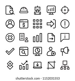 
A Set of User Interface Line Icons 
