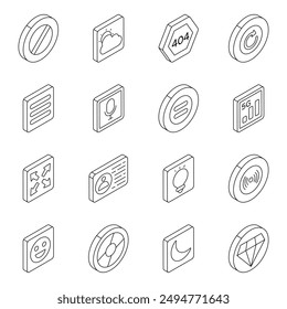 Set of User interface Linear  Icons 

