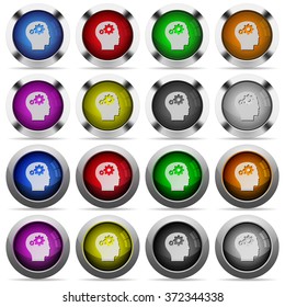 Set of User settings glossy web buttons. Arranged layer structure.