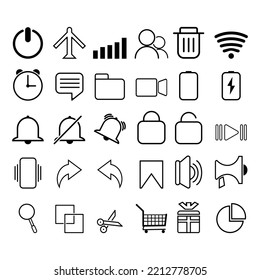 set of userinterface icon Pro Vector