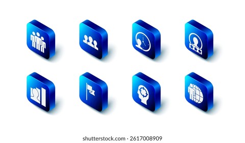 Set Users group, Time Management, Create account screen, Head hunting, Location marker, Productive human and  icon. Vector