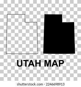 Set of Utah map shape, united states of america. Flat concept icon symbol vector illustration .