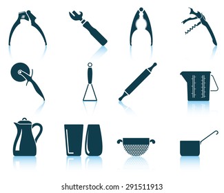 Set of utensil icons. 
