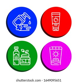 Set of uv icons. Such as Moisturizer, Sun lotion, Sunscreen , uv icons