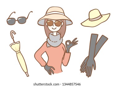 A set of UV protection goods