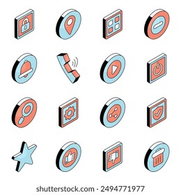 Set of Ux Flat Icons 

