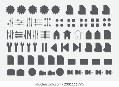 Conjunto de iconos web Ux Ui, colección de iconos Esquema