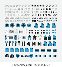 Set of Ux Ui web icons set, Outline icon collection