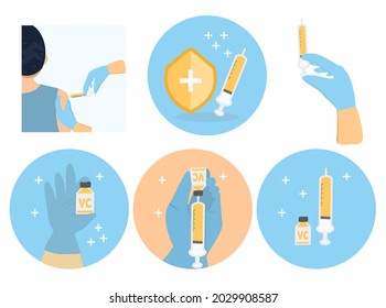 Impfstofftherapie zur Aktivierung des Immunsystems. Gesundheitskonzept