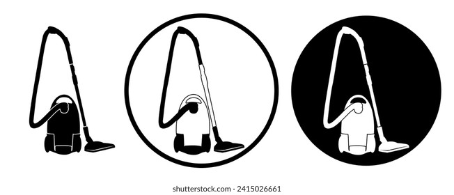 set vacuum cleaner icon. house cleaning logo vector illustration