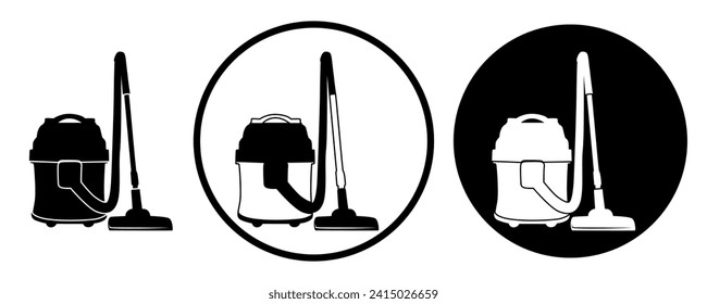 set vacuum cleaner icon. housekeeping logo vector illustration