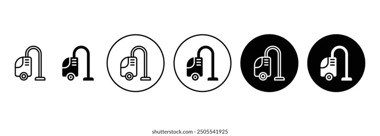 Set of Vacuum cleaner icon with white background. Vector Illustration.