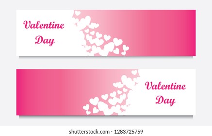 set of valentine day  banner icon on white background,esp10