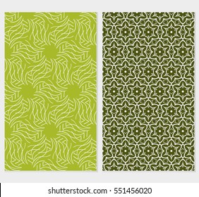 set of Valentine Day flower pattern. Seamless. vector illustration. green background. for invitation, background, wallpaper