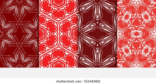 set of Valentine Day romantic vector geometric background. Floral ornament. rose color. for invitation, bridal, wedding, wallpaper