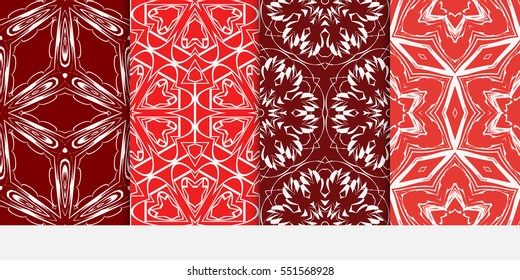 set of Valentine Day romantic vector geometric background. Floral ornament. rose color. for invitation, bridal, wedding, wallpaper