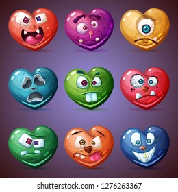 Set valentine heart. Love illustration. Vector eps 10