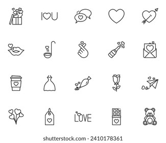 set of valentine icons, love and romance