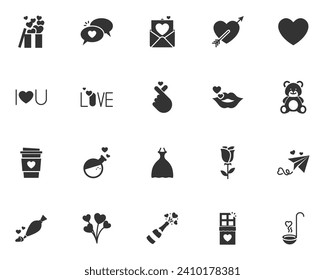 set of valentine icons, love and romance