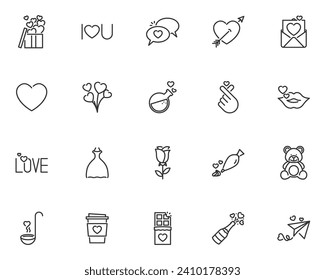 set of valentine icons, love and romance