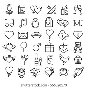 Set Woman Clothes Icons Thin Line Stock Vector (Royalty Free) 548630305 ...