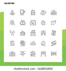 Set of Valentine Line Icon set 25 Icons. Vector Minimalism Style Design Black Icons Set. Linear pictogram pack.