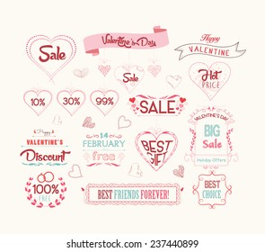 set of valentine sale for design