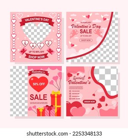 Set of Valentine Social Media Template