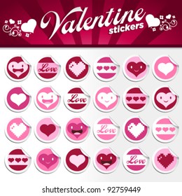 Set of Valentine Stickers