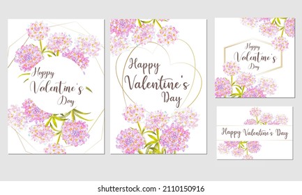 Kartenset mit handgemalten Aquarellblumen