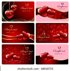 Set of Valentine's cards, illustration