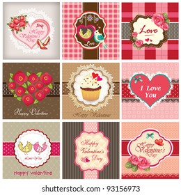 Set of valentine's day backgrounds