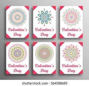 Set Valentines day card
